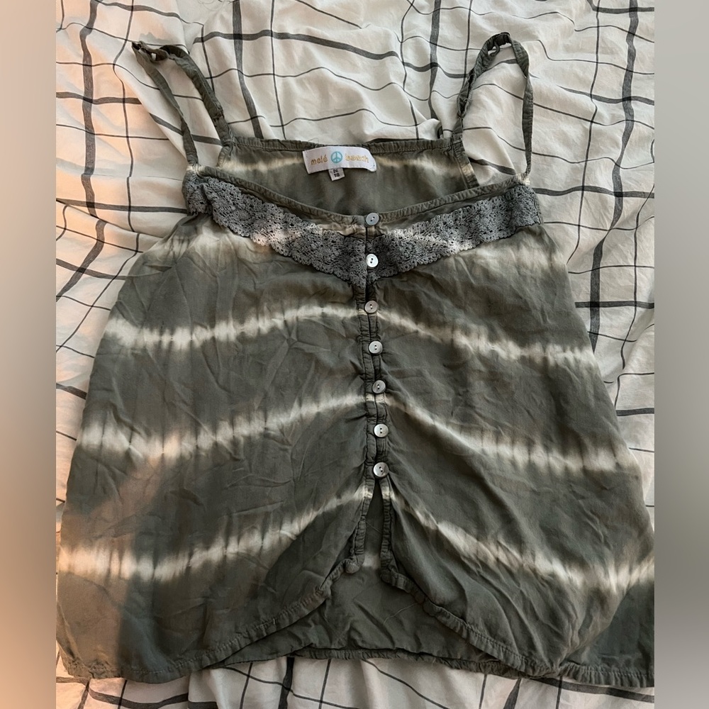 Green ty dye top